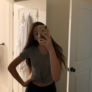 black & white striped crop top from PacSun!